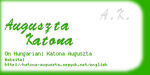 auguszta katona business card